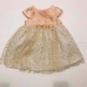 Mia & Mimi Girl Rose Gold Tutu Dress